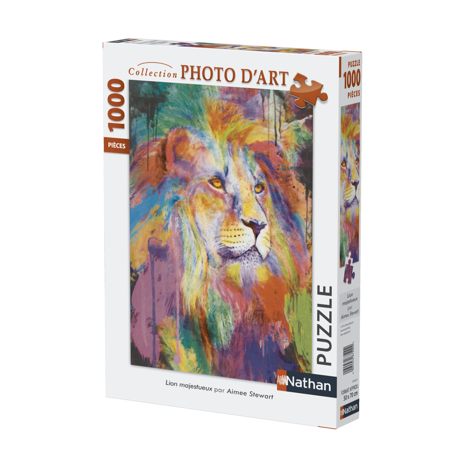 Nathan- Puzzle Lion Majestueux 1000 Pièces, NATHAN