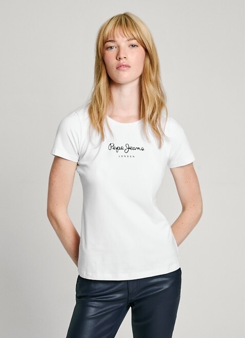 Pepe Jeans - Anna Maglietta da donna blu navy argento