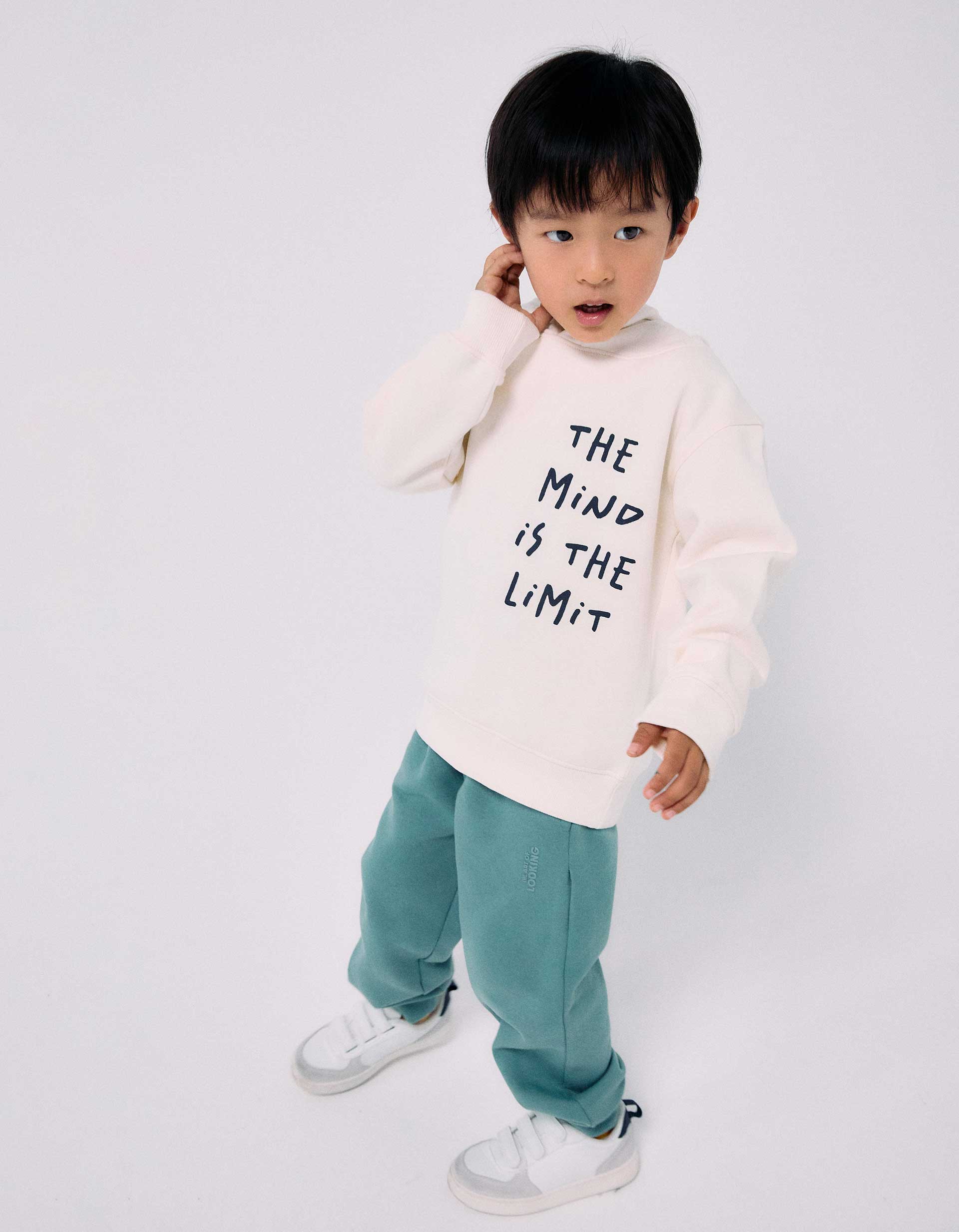 Sweat en coton peigné à capuche avec imprimé, ZIPPY