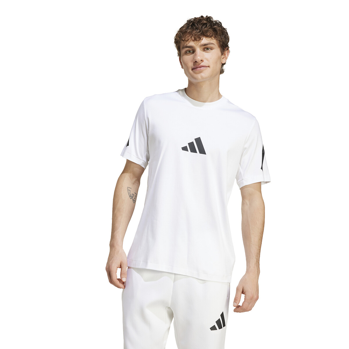 T-shirt avec patch logo en silicone, adidas Performance