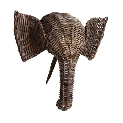 Trophée tête d'animal en poelet gris Eléphant AUBRY GASPARD