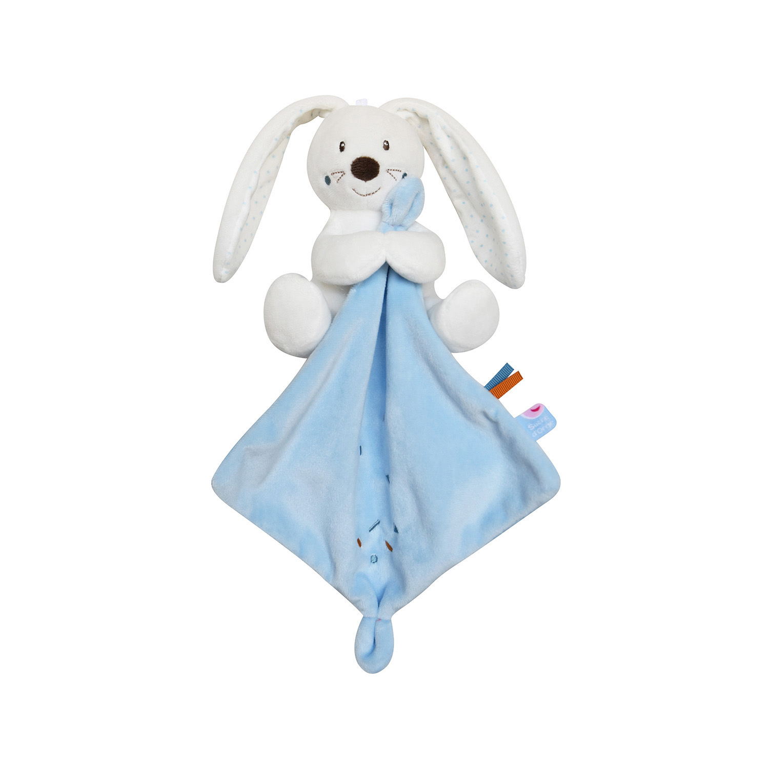 Doudou mouchoir xl lapin velours doux, SUCRE D'ORGE