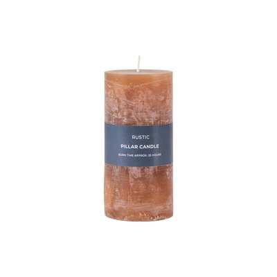 Pack of 2 14cm Pillar Candle Rustic Amber SO'HOME