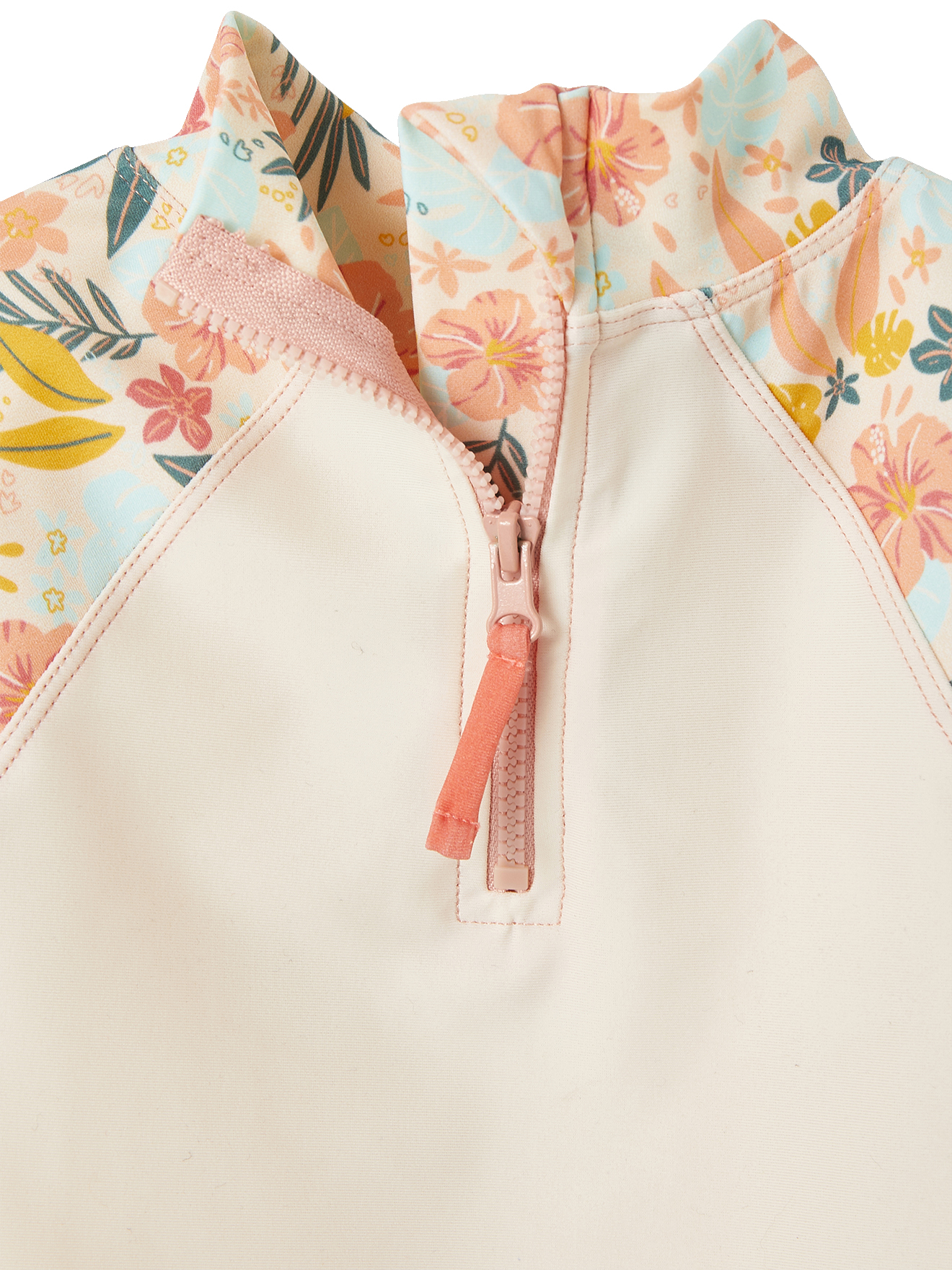 VERTBAUDET Maillot De Bain Anti-UV Manches Longues Bébé Fille - Protection Solaire Rose