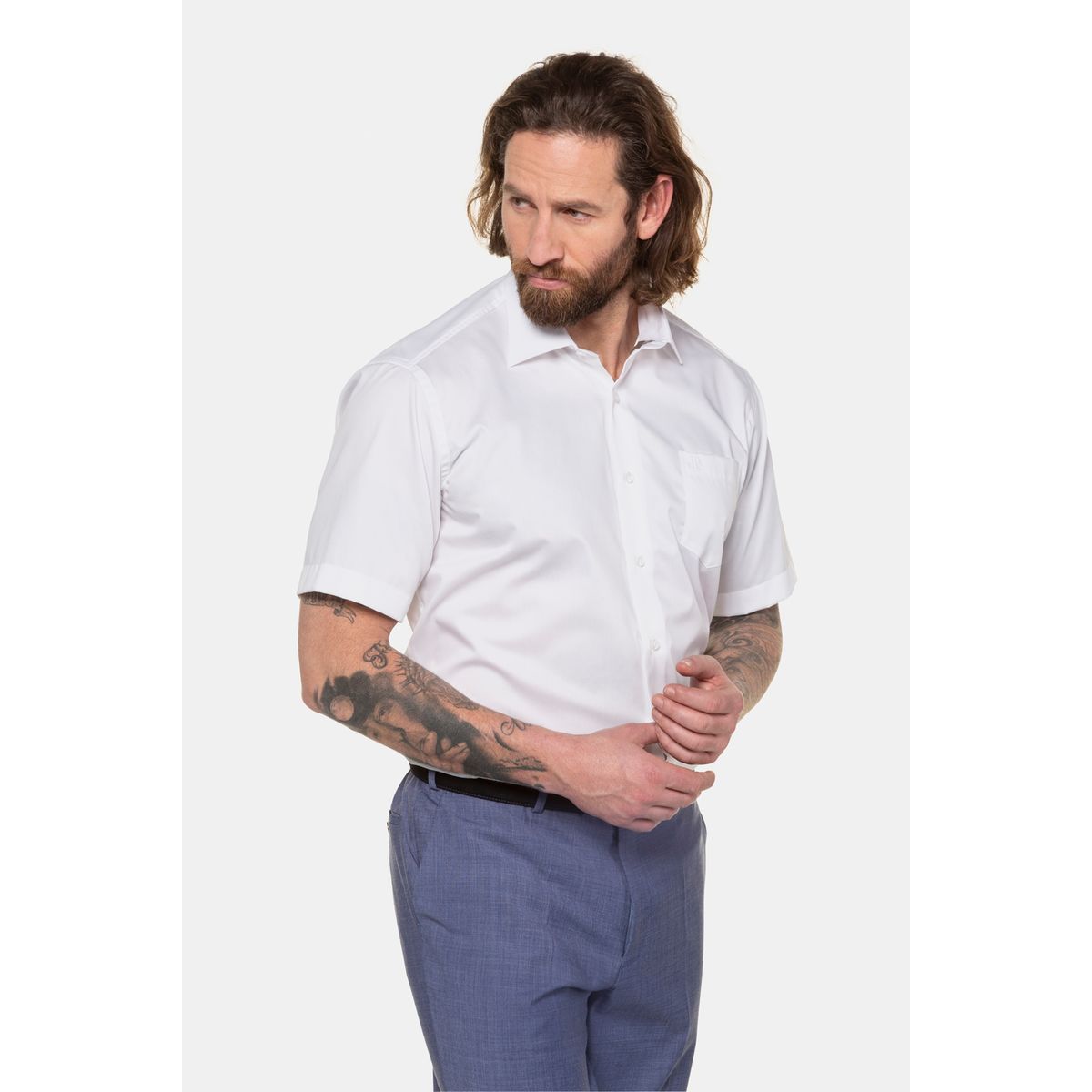 Chemise à manches courtes en molleton de coton bio La Redoute Homme Vêtements Chemises Manches courtes 