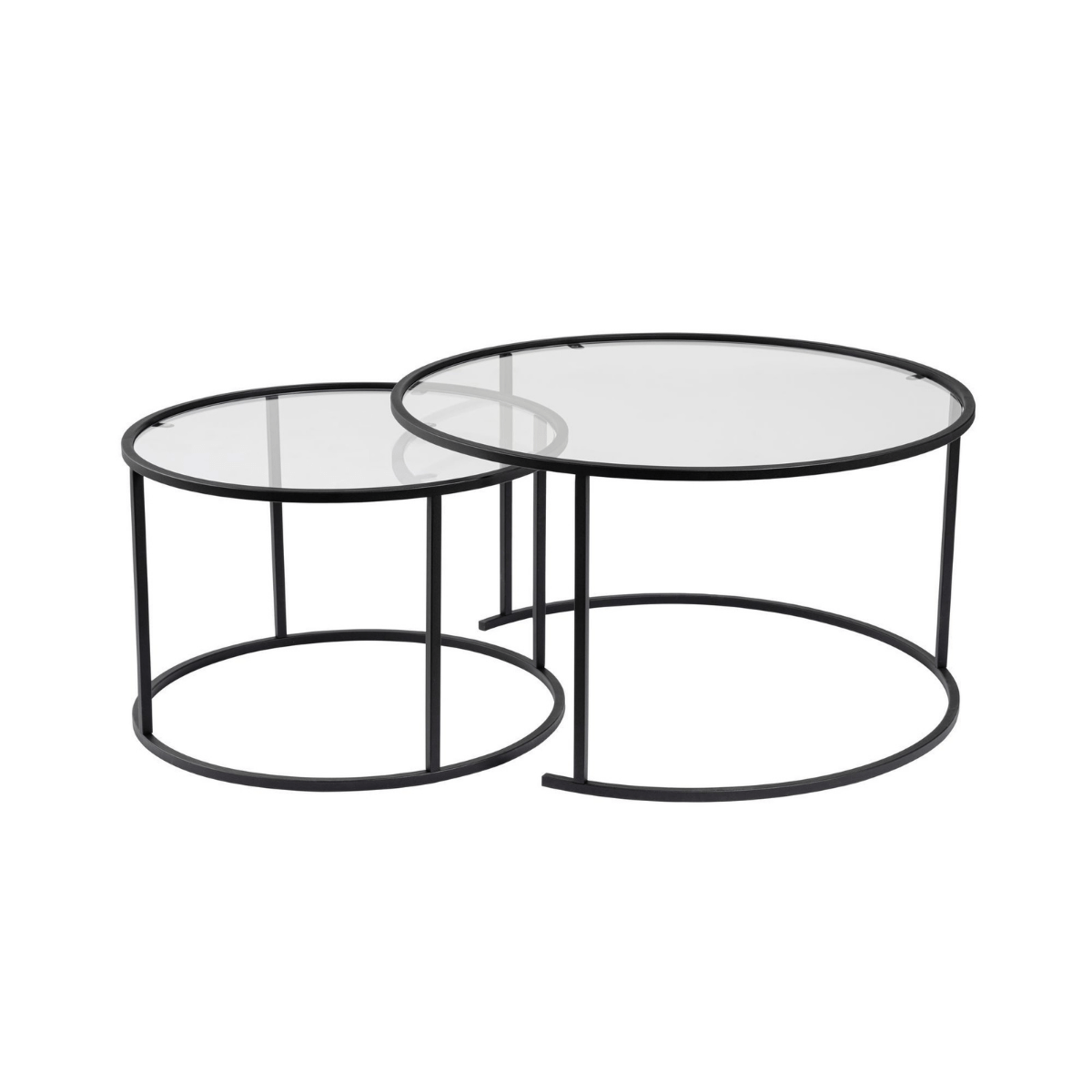 Lot de 2 tables basses gigognes - AURUM, CALICOSY
