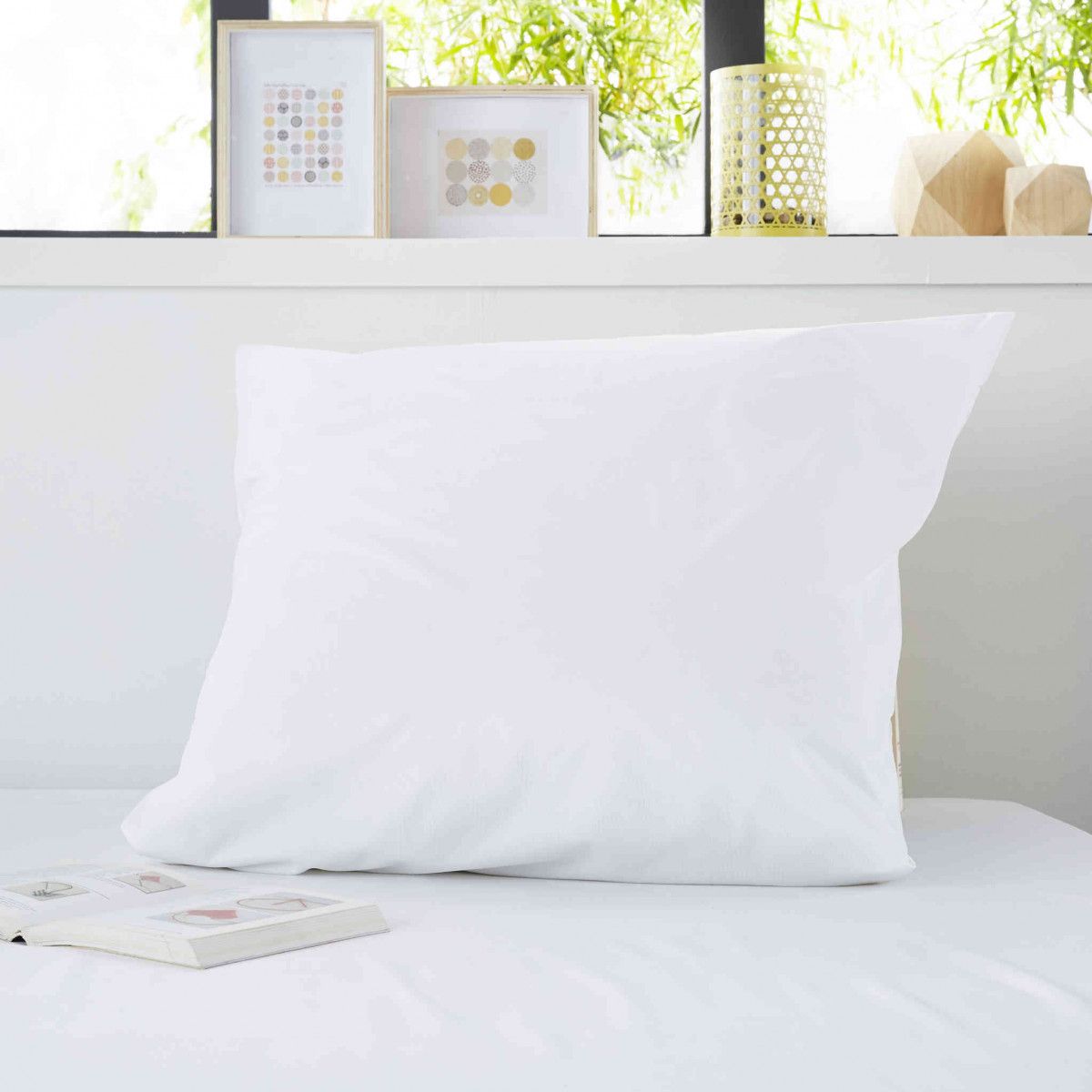 Oreiller Couple Sweet Spot Angle 27° - Soutien Posture, Imperméable, Mousse Mémoire Forme - Dimensions 58x38x25 Cm - Pour Lit, Canapé, Voyage