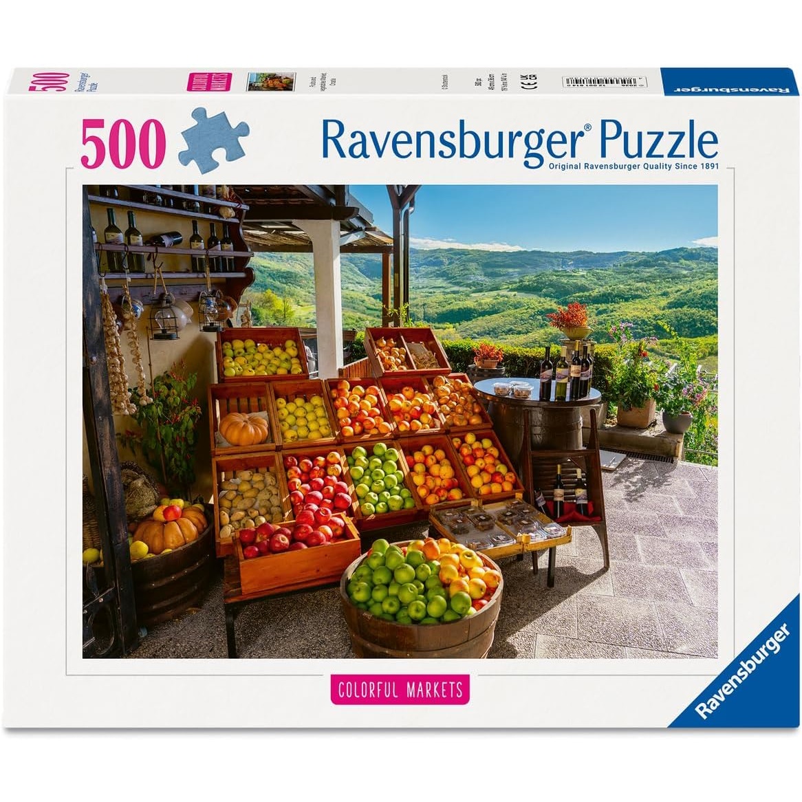 Puzzle Marché fruits et légumes en Croatie 500 pcs, RAVENSBURGER