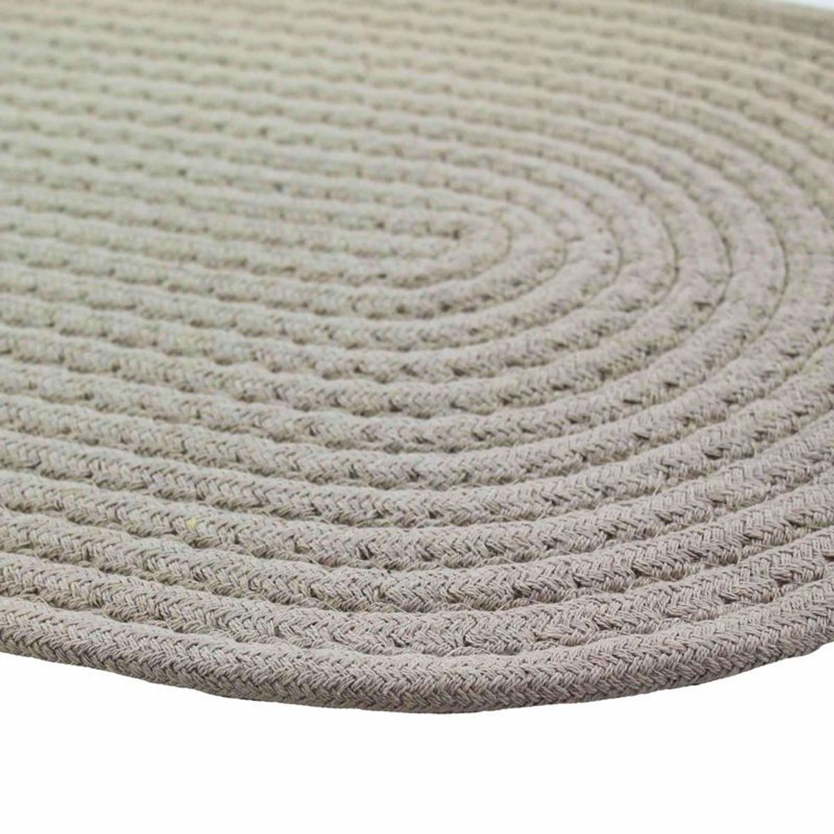 Tapis en coton réversible eff cdage lin Couleur beige The Deco Factory