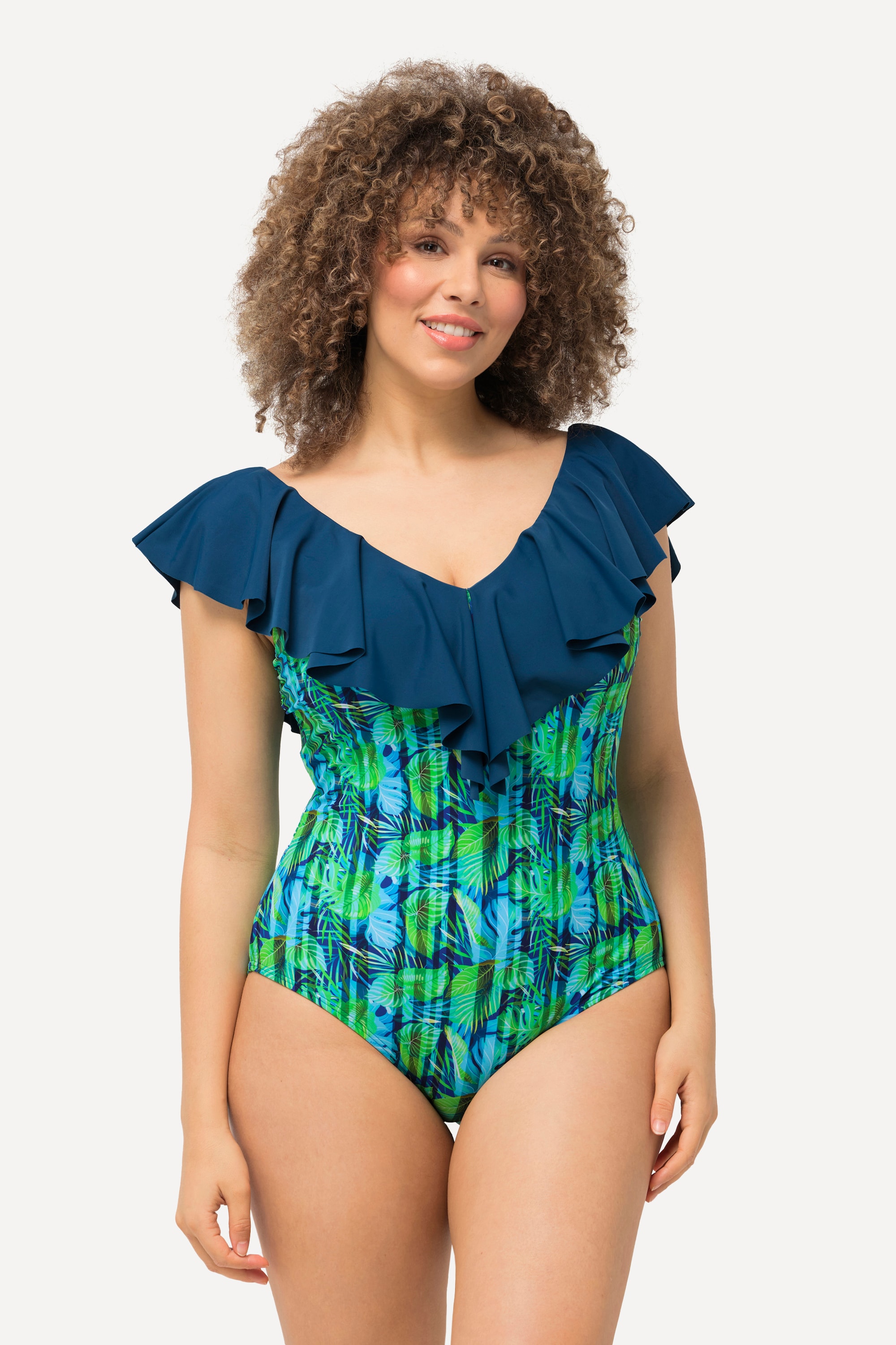 Maillot de bain à bonnets souples. Motif, ULLA POPKEN