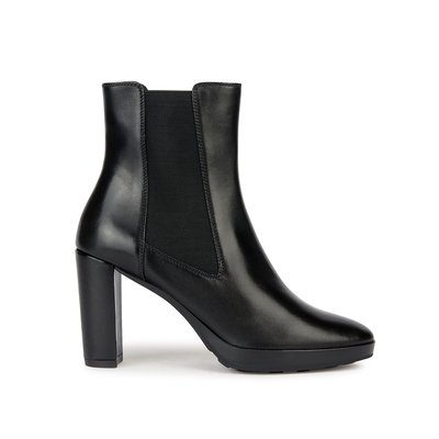 Walk Pleasure Chelsea Boots in Leather with High Heels GEOX