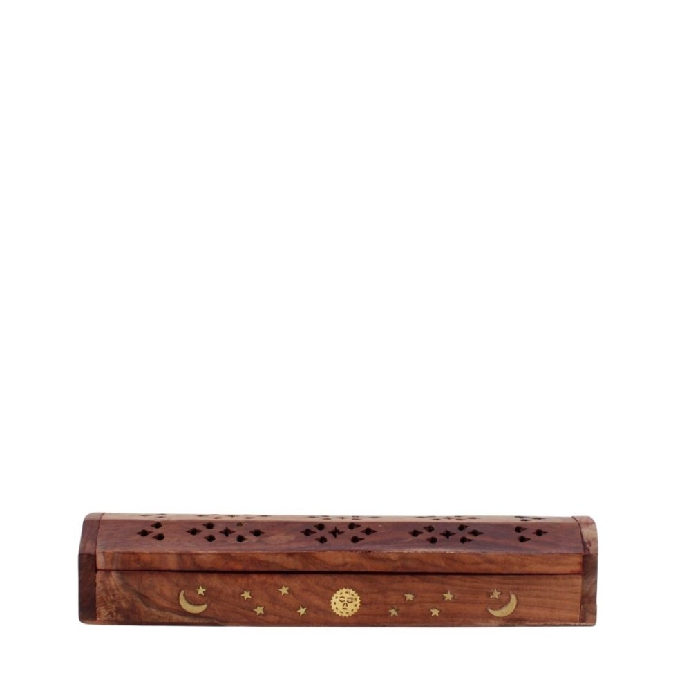 Boite à encens en bois 30cm, ORNAMI