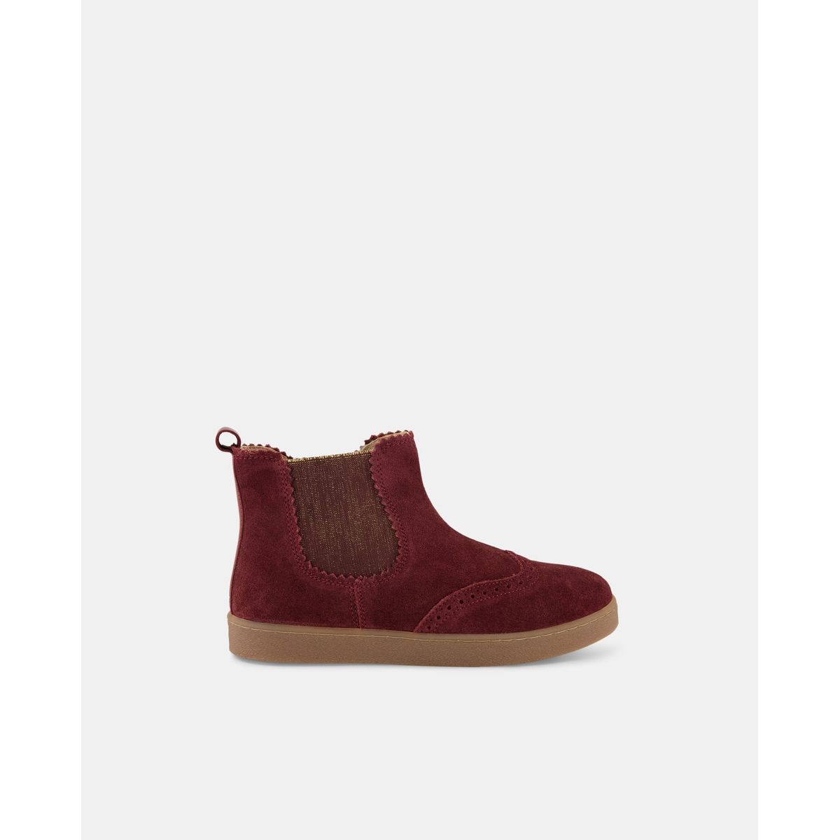 Bottines best sale daim rouge