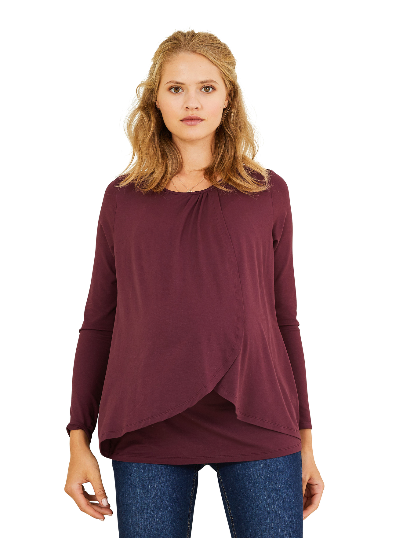 T-shirt grossesse et allaitement pans croisés, VERTBAUDET