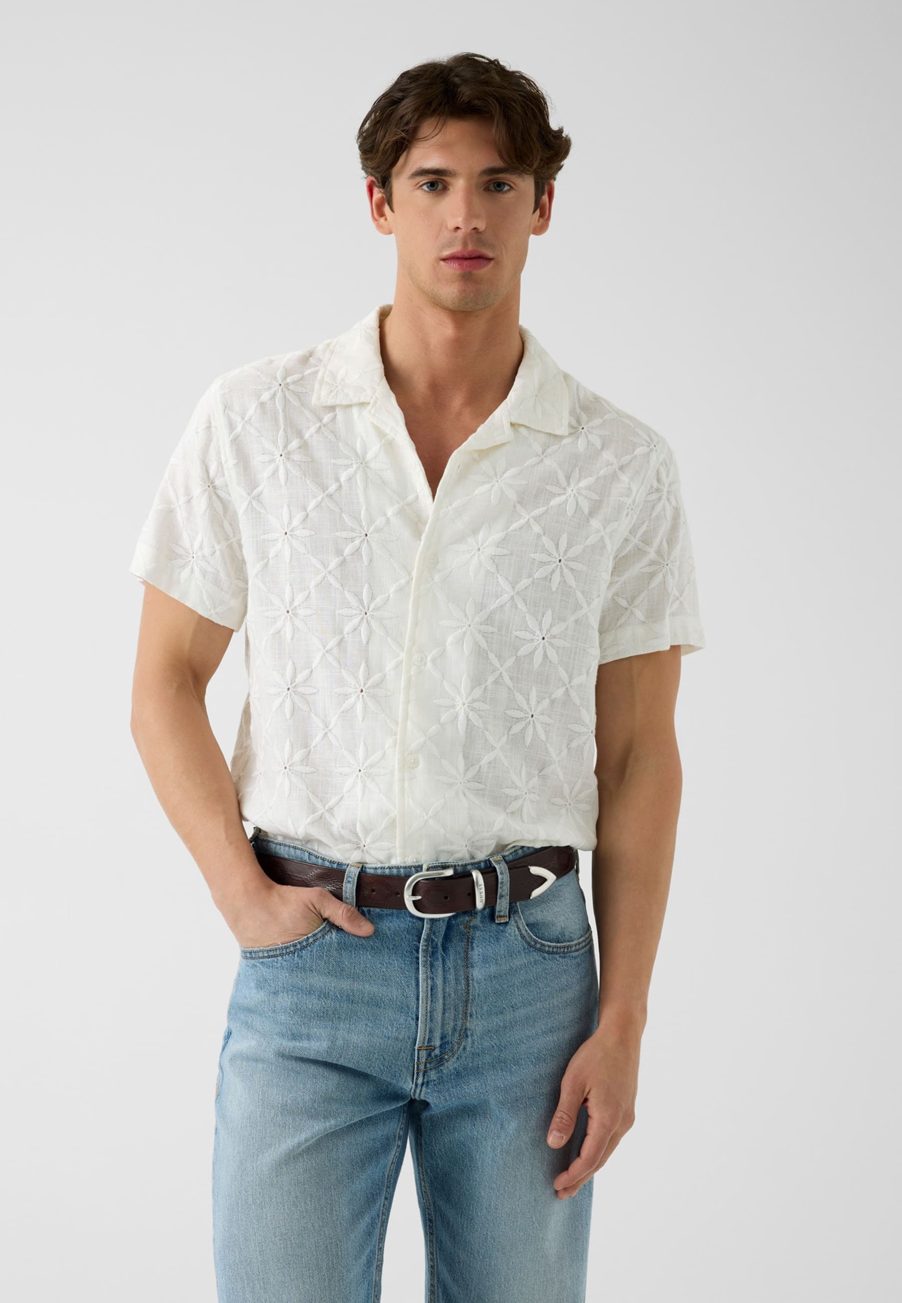 Chemise En Mélange De Lin, GUESS