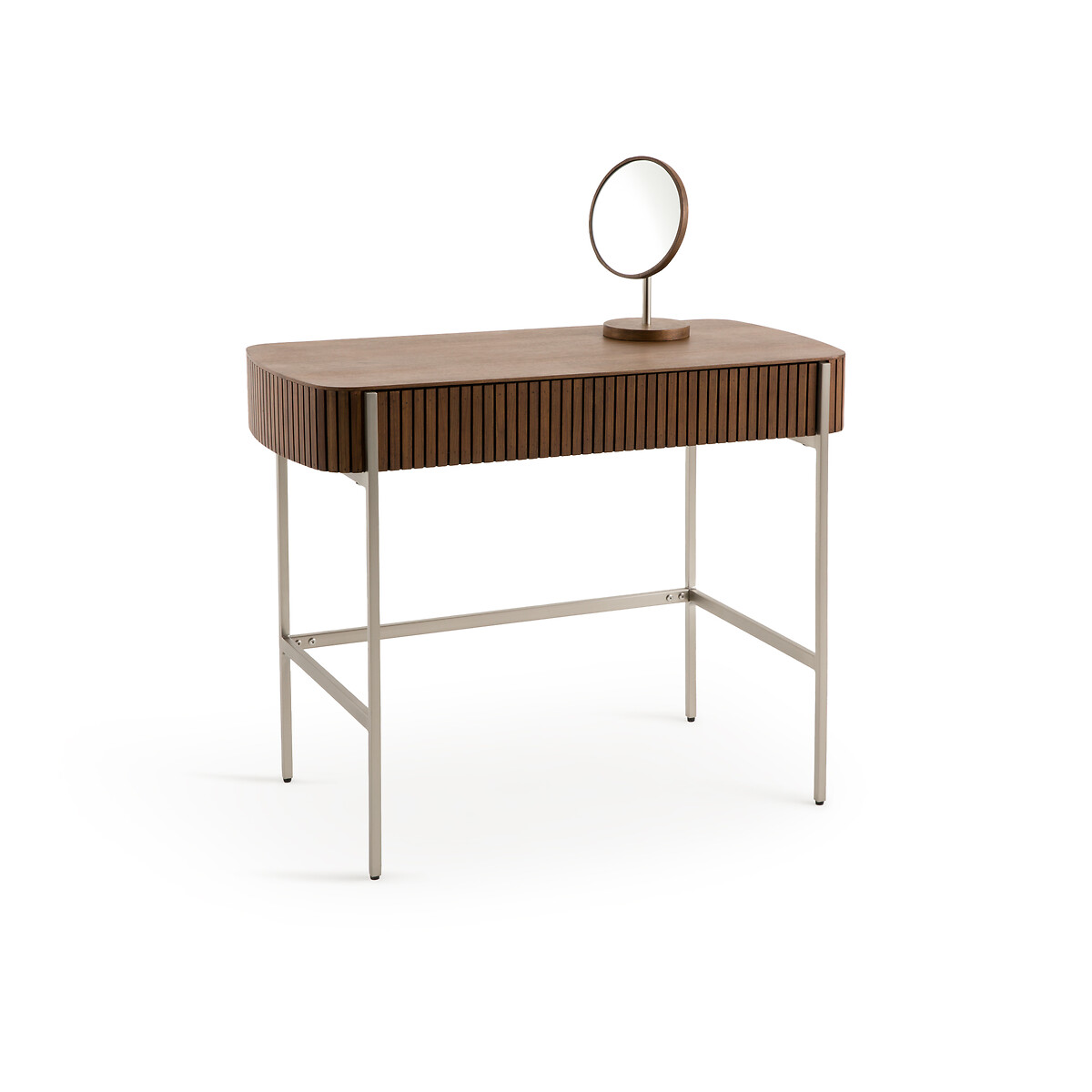 Camilla Walnut Dressing Table with Standing Mirror