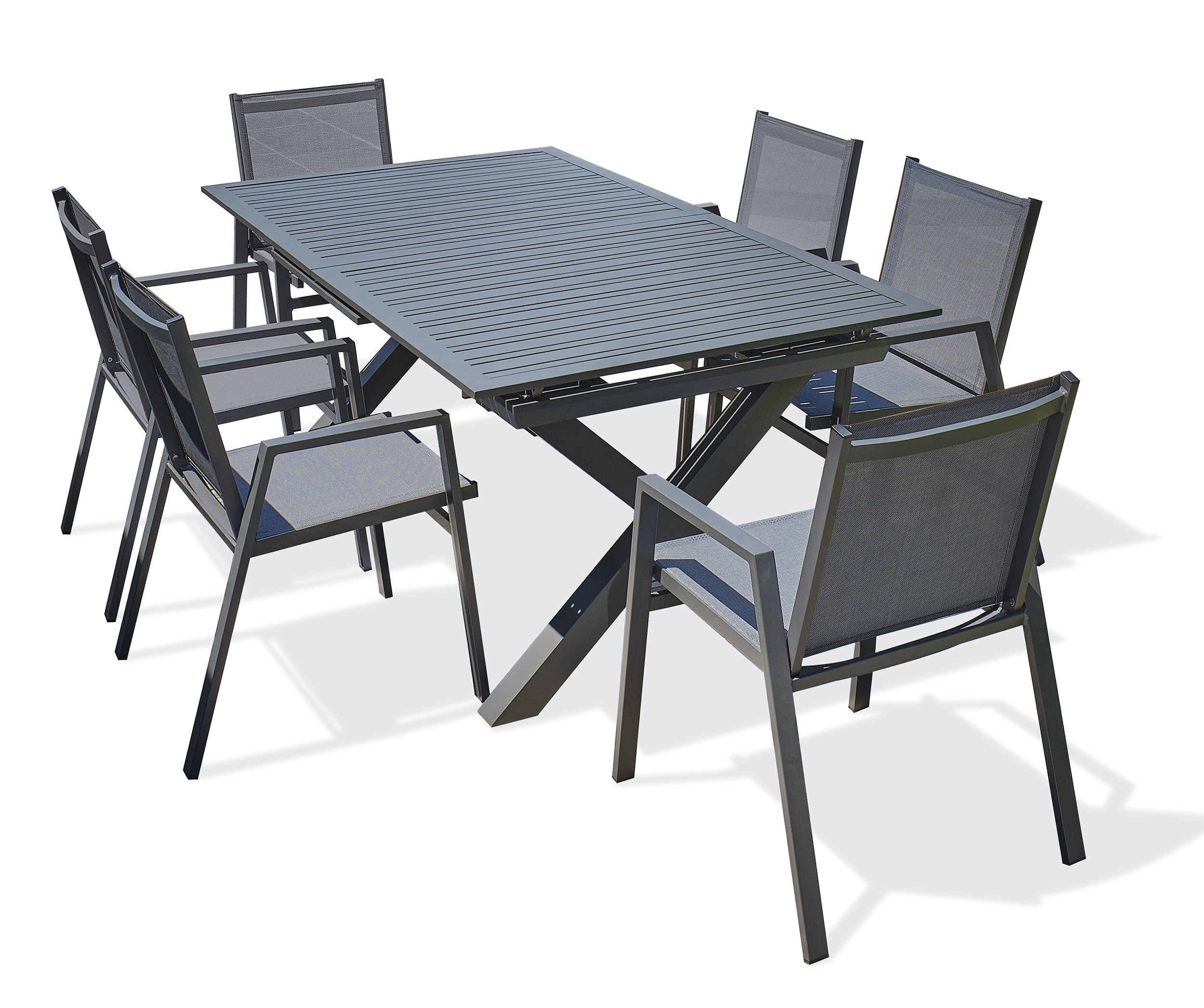 Ensemble repas de jardin en aluminium FLORIDE, DCB GARDEN