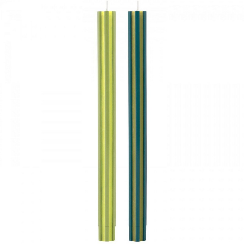 Bougies motif rayures Dublin set de 2, REMEMBER
