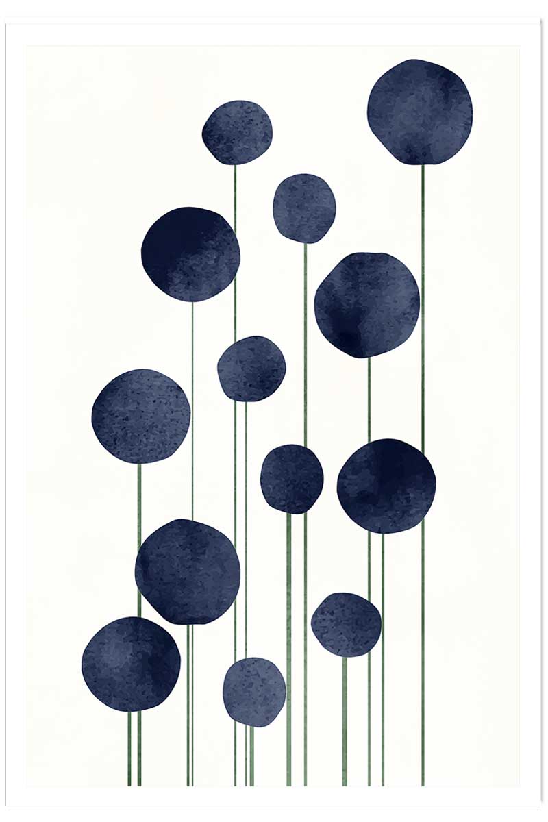 Affiche dessin ""fleurs d'eau"", HEXOA