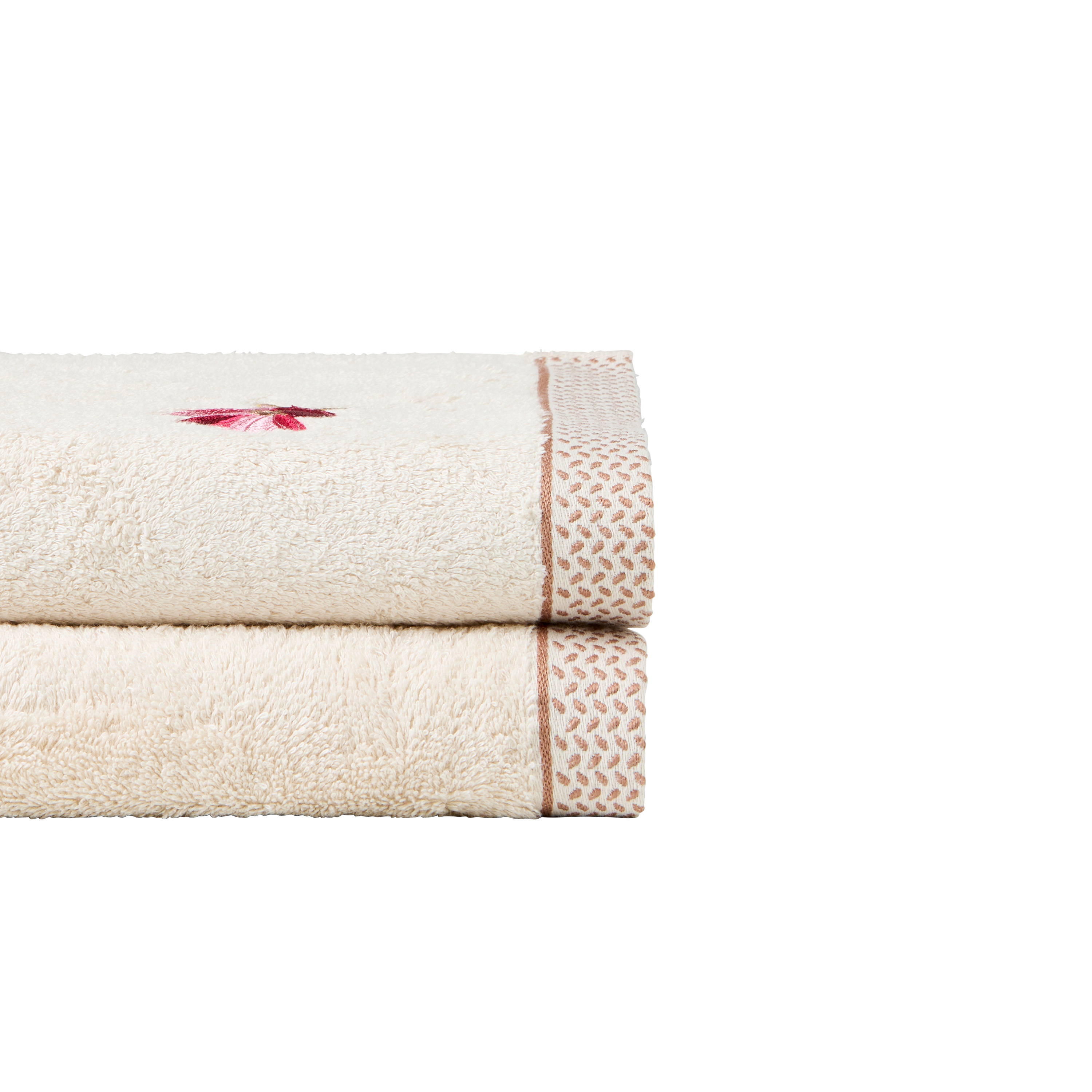 Serviette de toilette coton et viscose de bambou SOLARA, CARRE BLANC