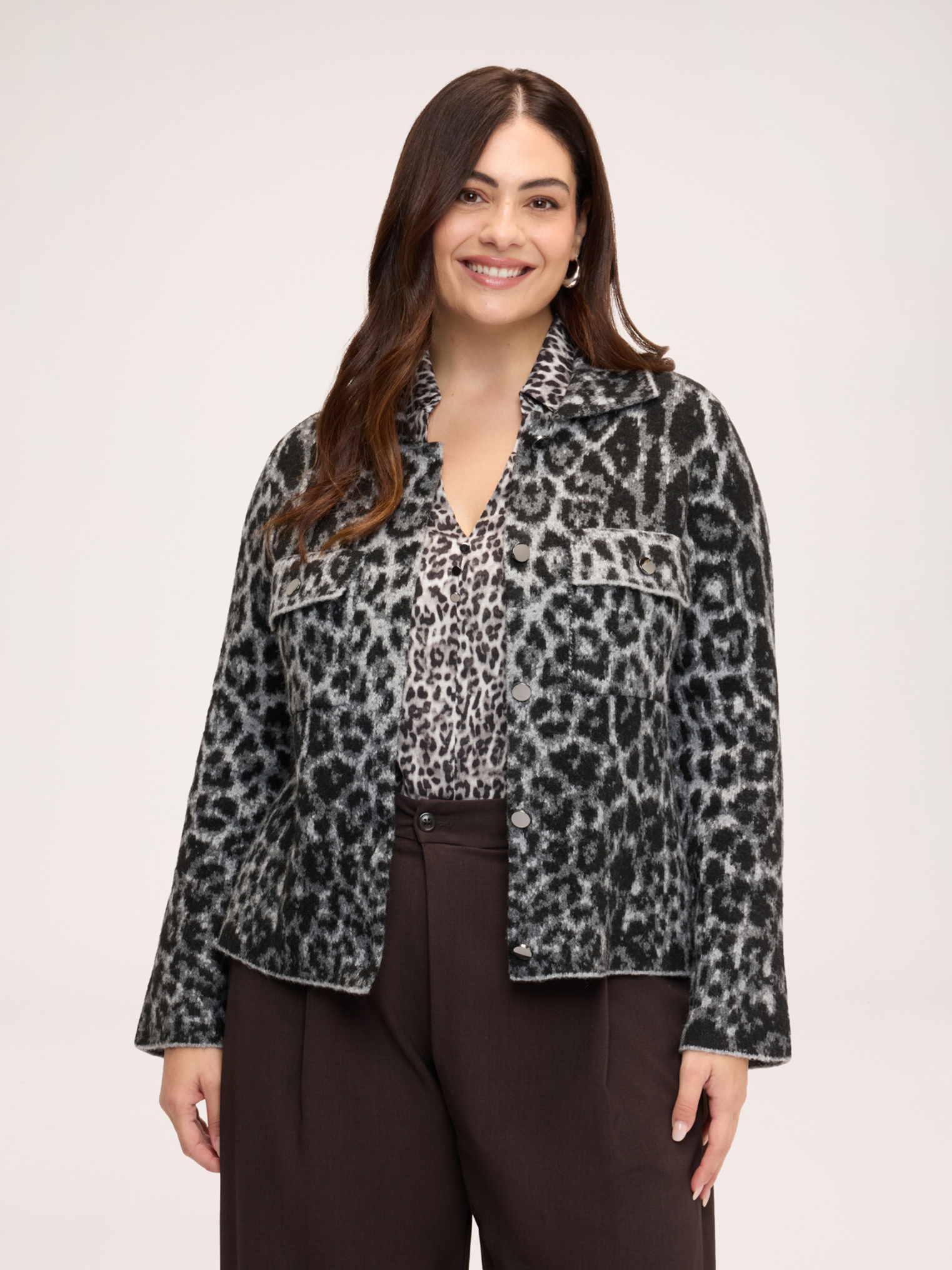 Veste à imprimé animalier, FIORELLA RUBINO