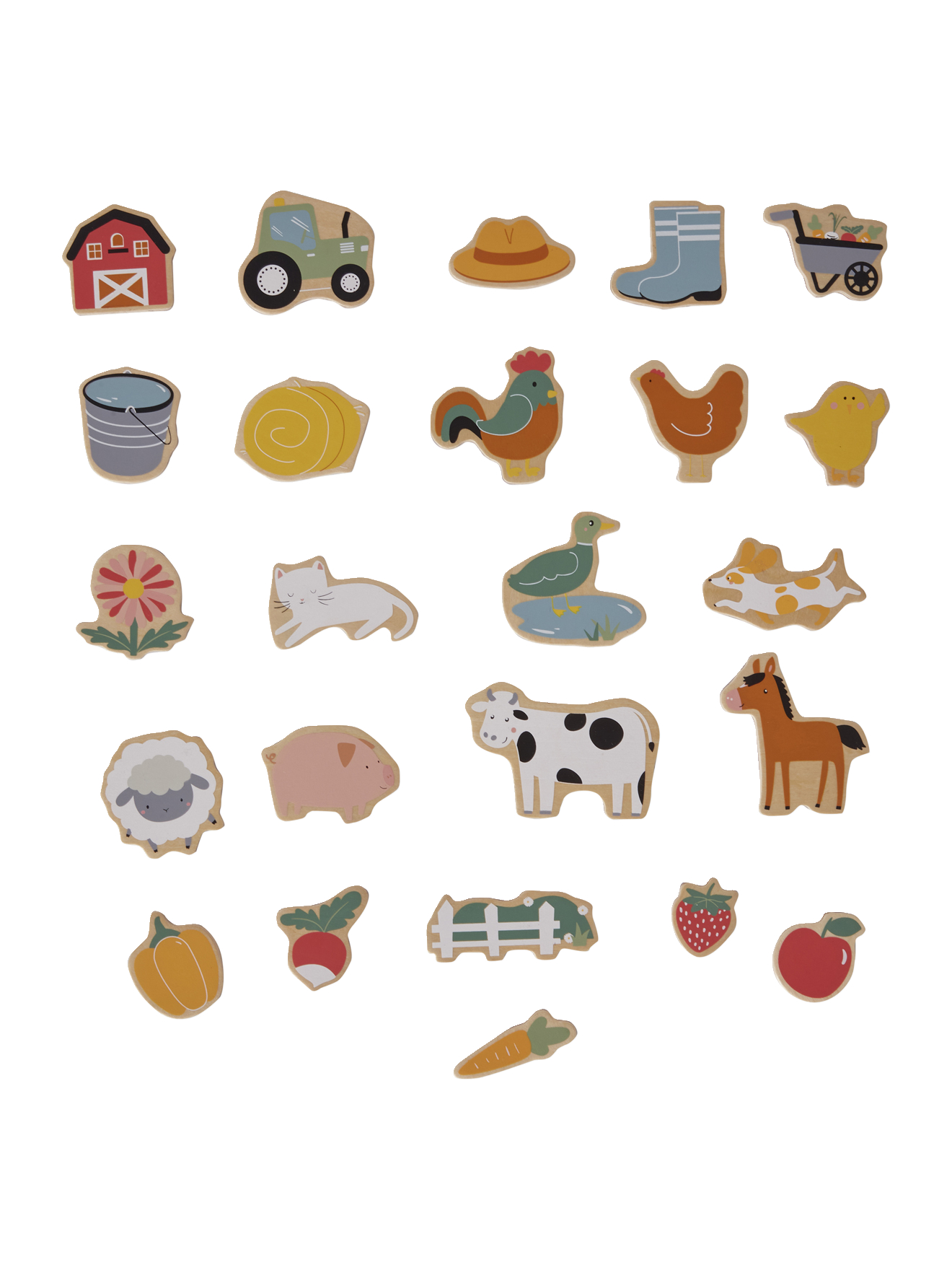 Magnets animaux en bois, VERTBAUDET