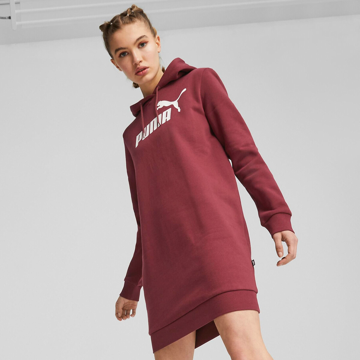 Sweatkleid mit kapuze essential logo Puma | La Redoute