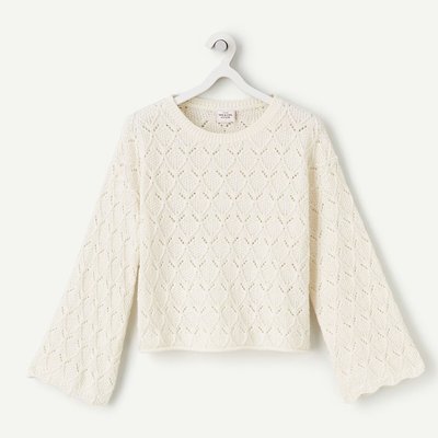 Cotton Knitted Openwork Jumper TAPE A L'OEIL