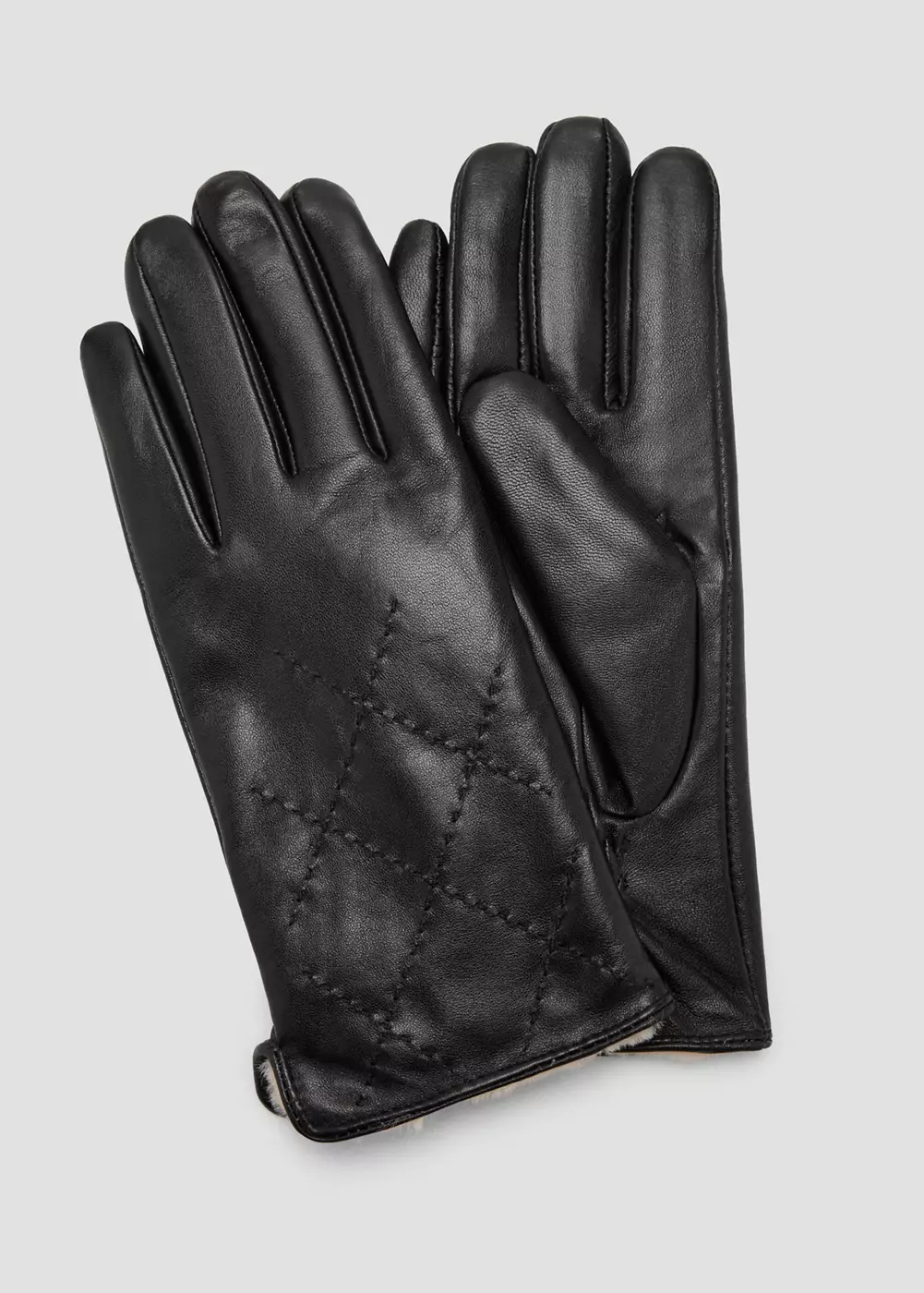 Gants matelassés en cuir, MANGO