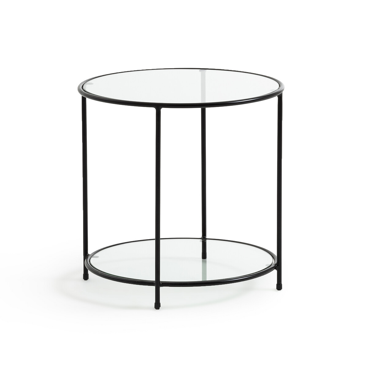 Product photograph of Sybil Tempered Glass Side Table from La Redoute UK