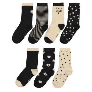 7 Paar Socken, 1x uni + 6x gemustert LA REDOUTE COLLECTIONS image