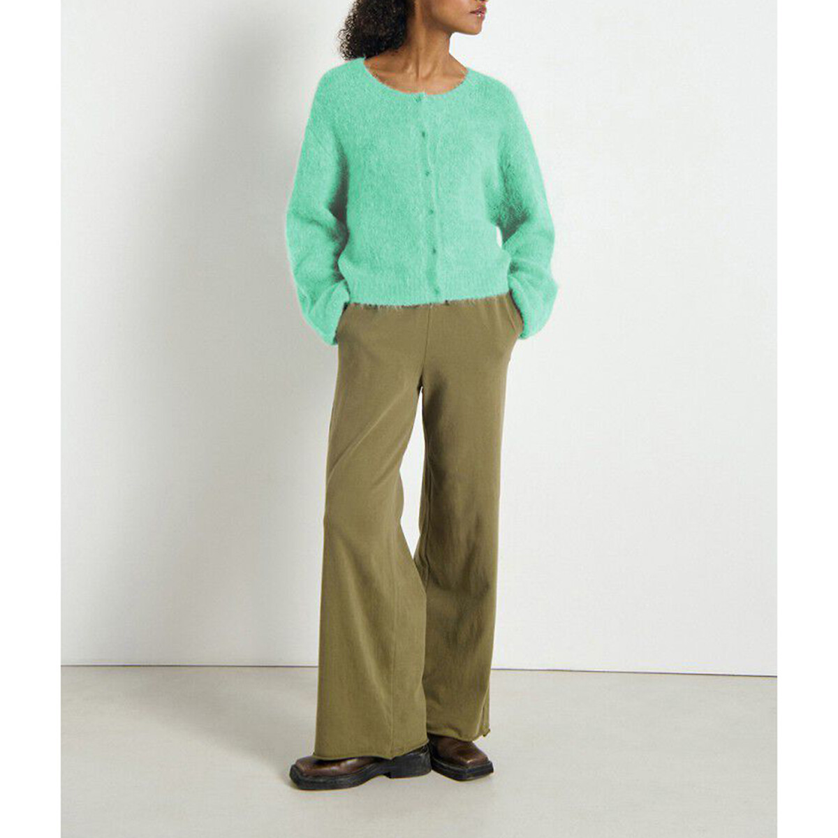 Niby Short Cardigan with Crew Neck, AMERICAN VINTAGE