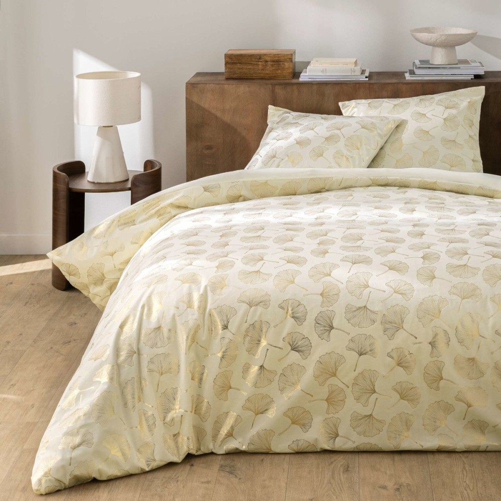 Housse de couette 240x220 + 2 taies imprimé velours métallisé, DECORATIE