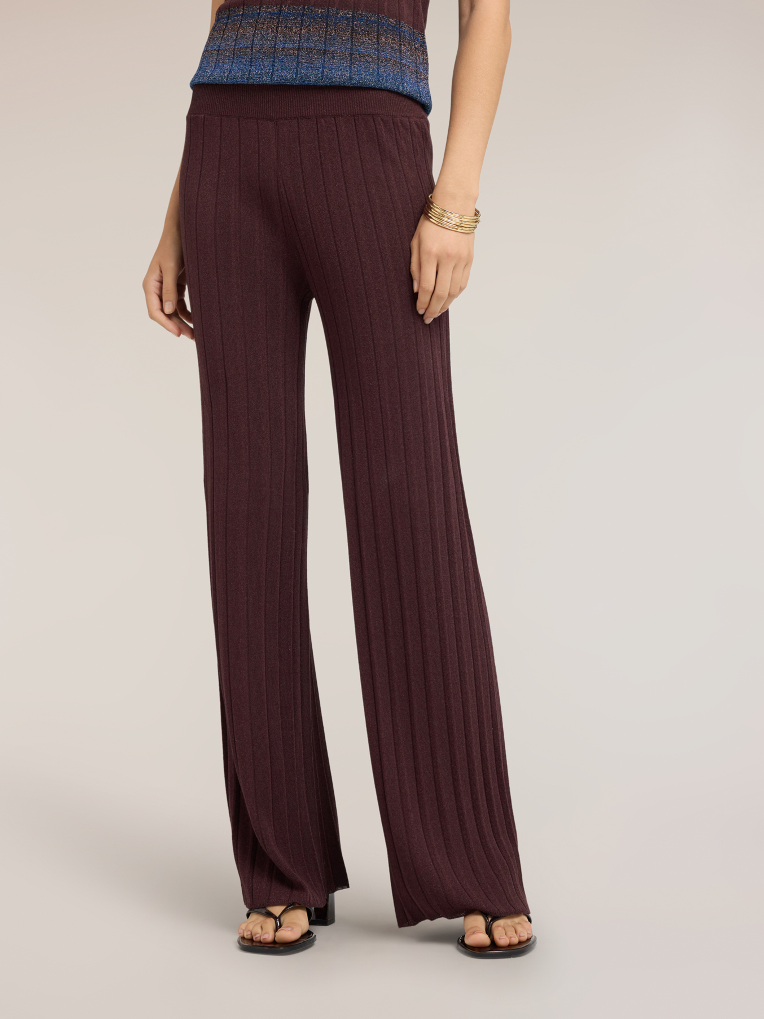 Pantalon palazzo plissé, MOTIVI