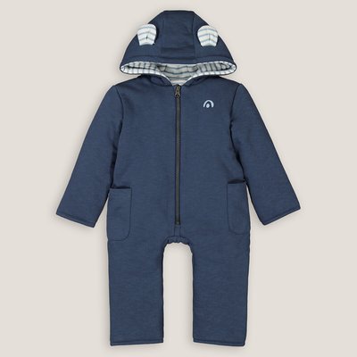 Cotton Fleece Hooded Pramsuit LA REDOUTE COLLECTIONS