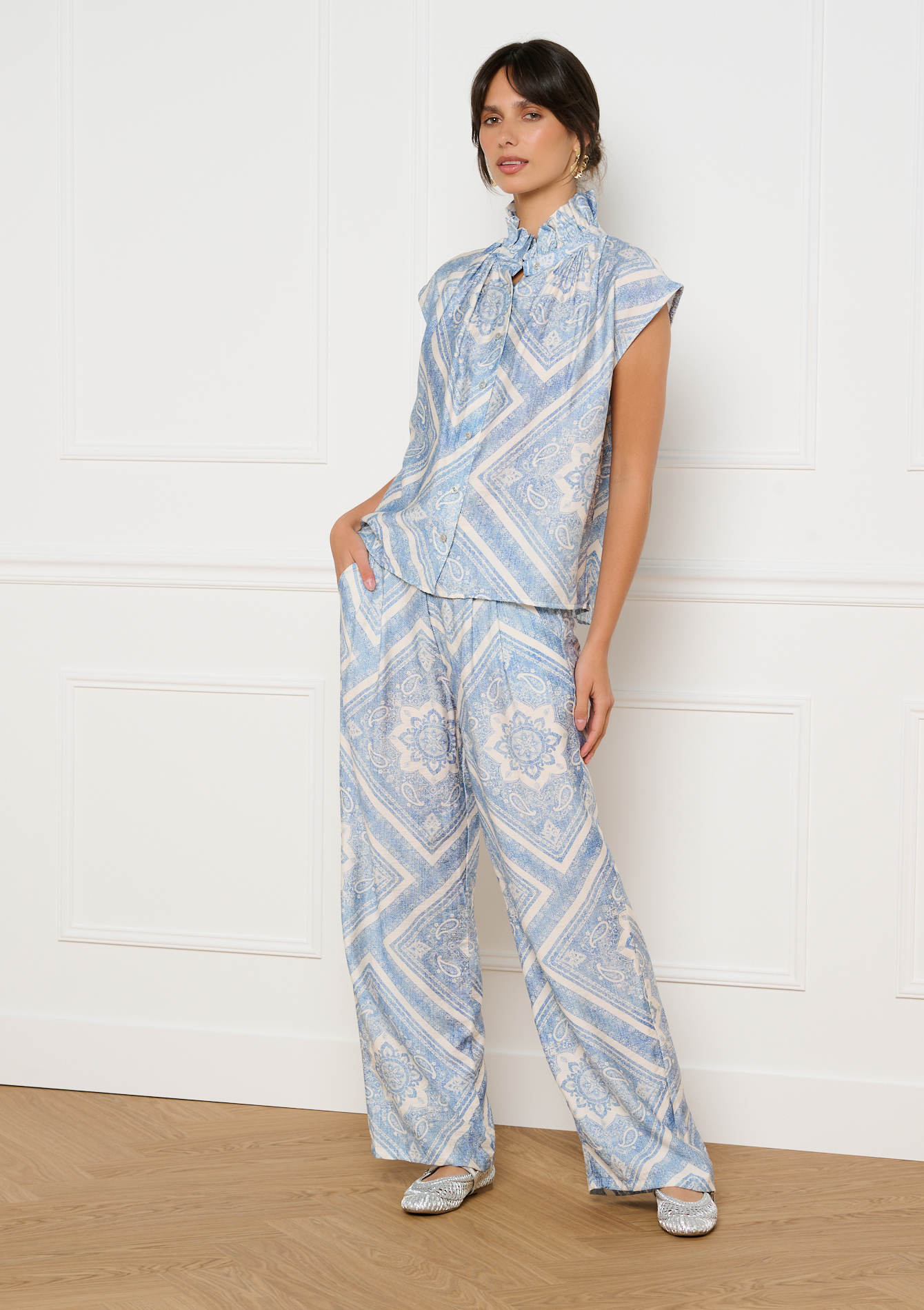 Chemise imprimée porcelaine, LOLALIZA
