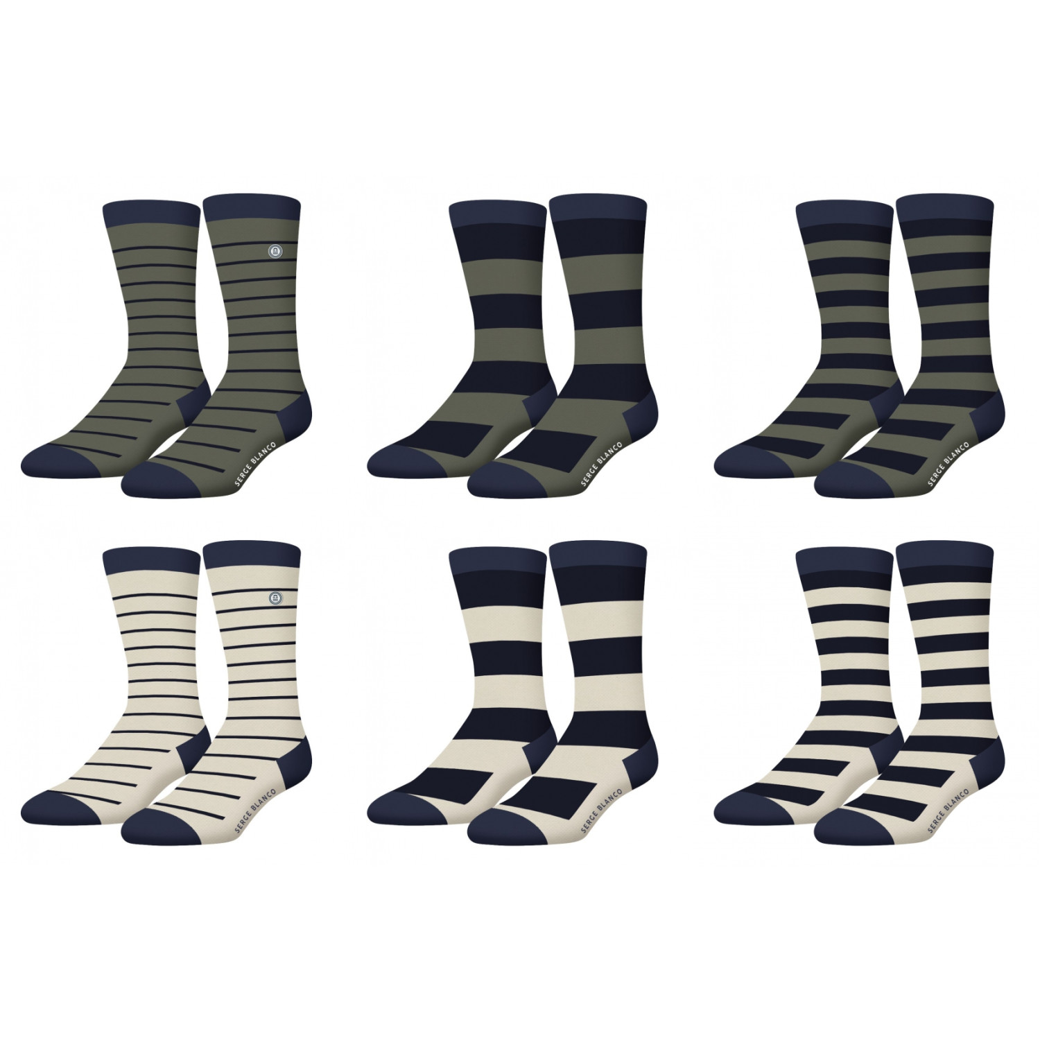 Lot De 6 Chaussettes De Ville, SERGE BLANCO