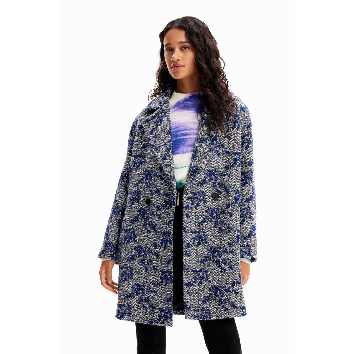 Desigual best sale manteau bleu