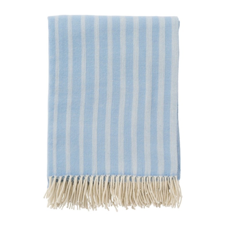 Plaid laine mérinos rayures IRREGULAR, KLIPPAN