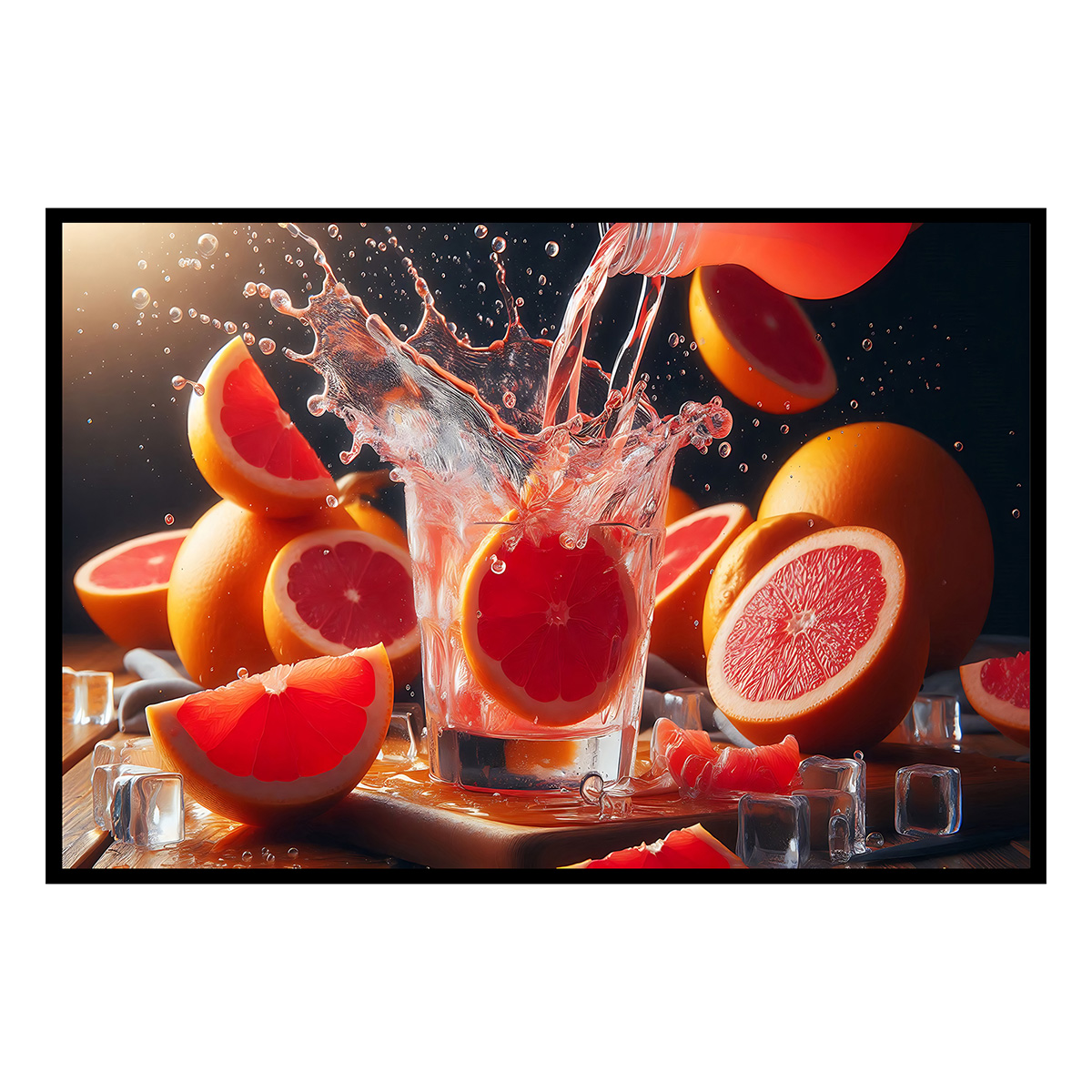 Affiche agrumes cocktail affiche encadrée, HEXOA