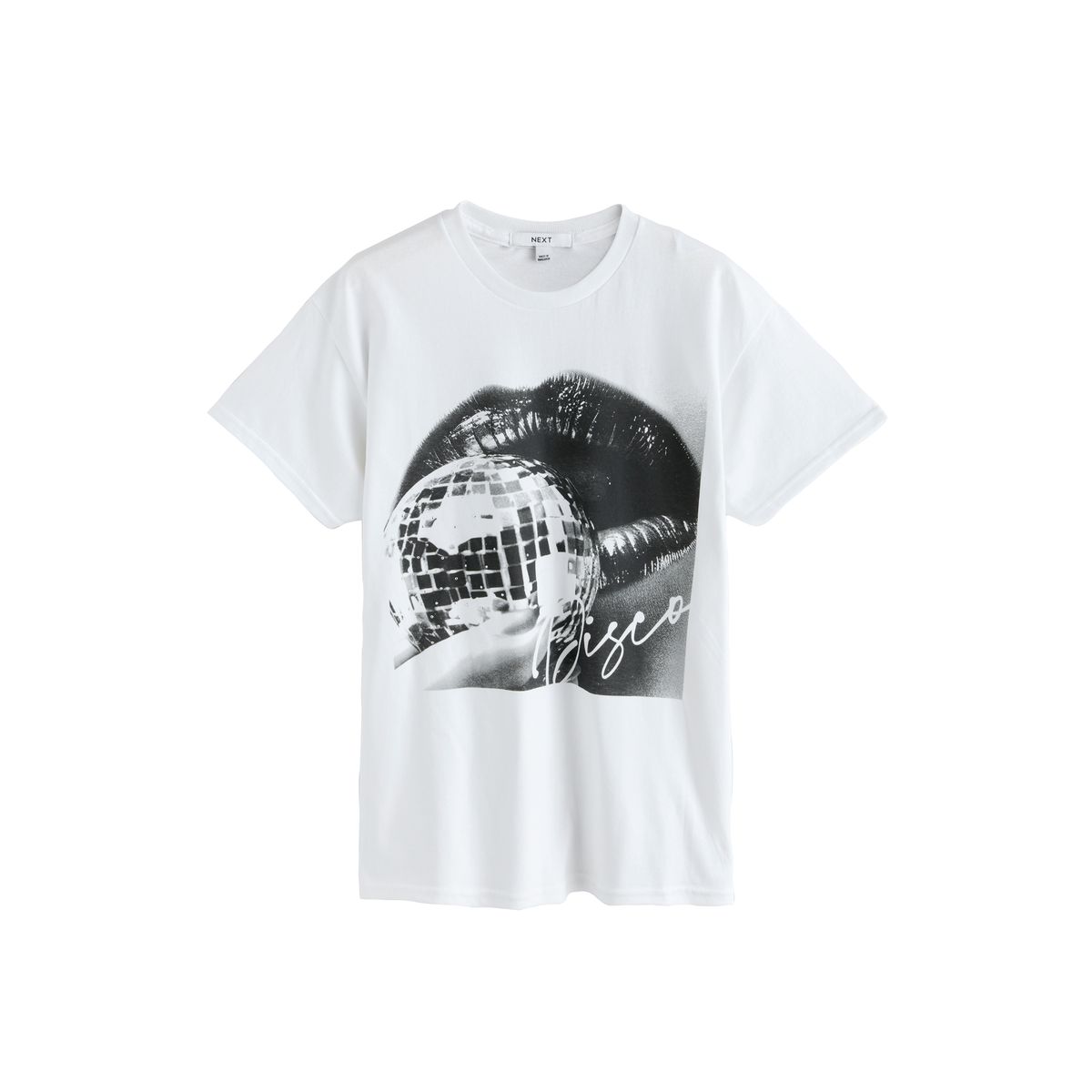 T-shirt oversize en coton majoritaire à motif, NEXT