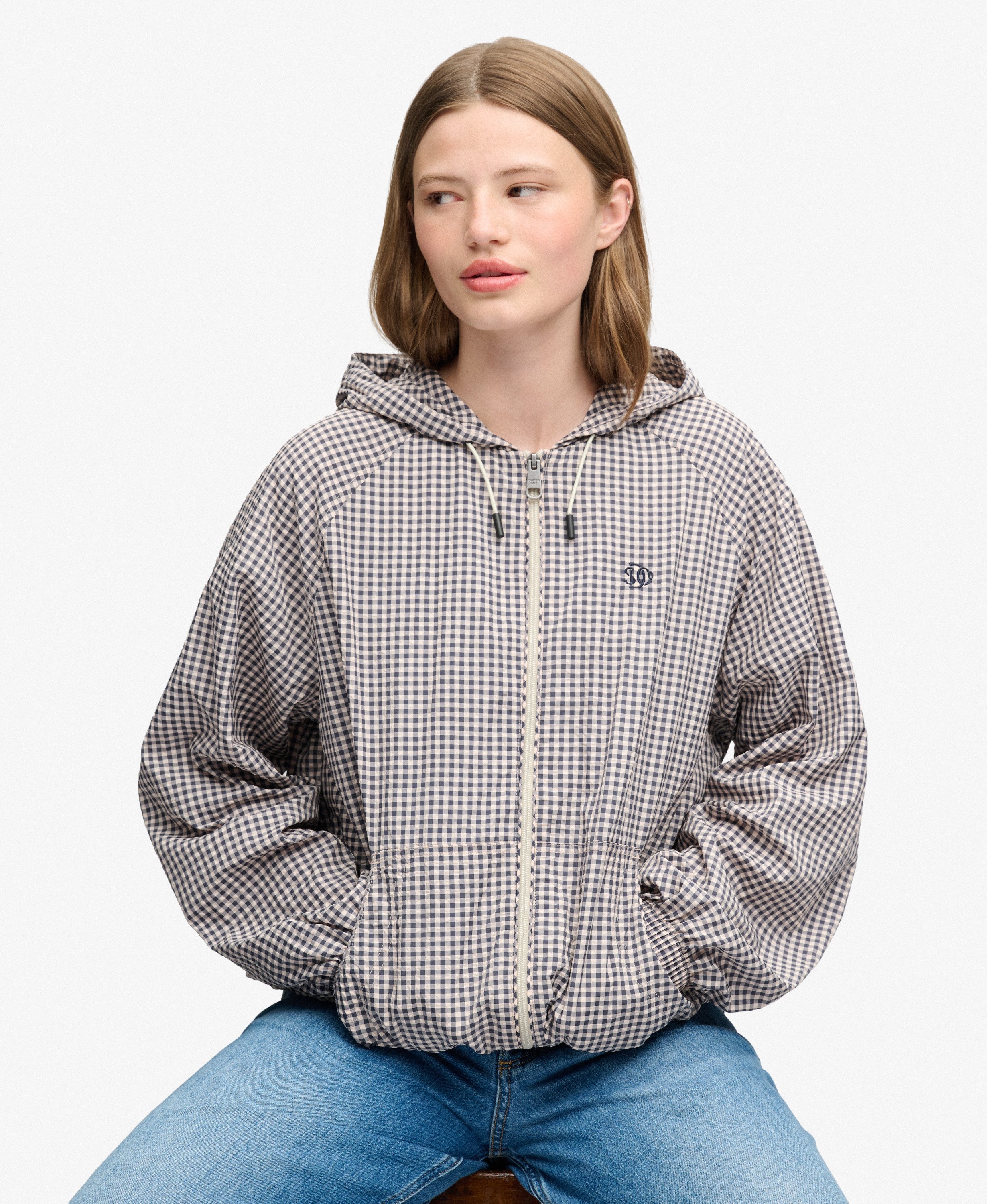 Coupe-vent Raglan à Carreaux Coupe Décontractée, SUPERDRY