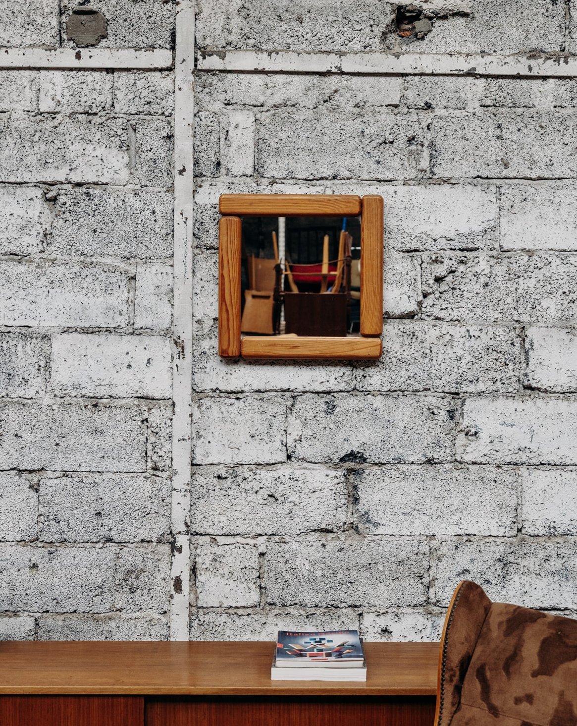Miroir en bois Igor N°159 - Bon état, DEBONGOUT