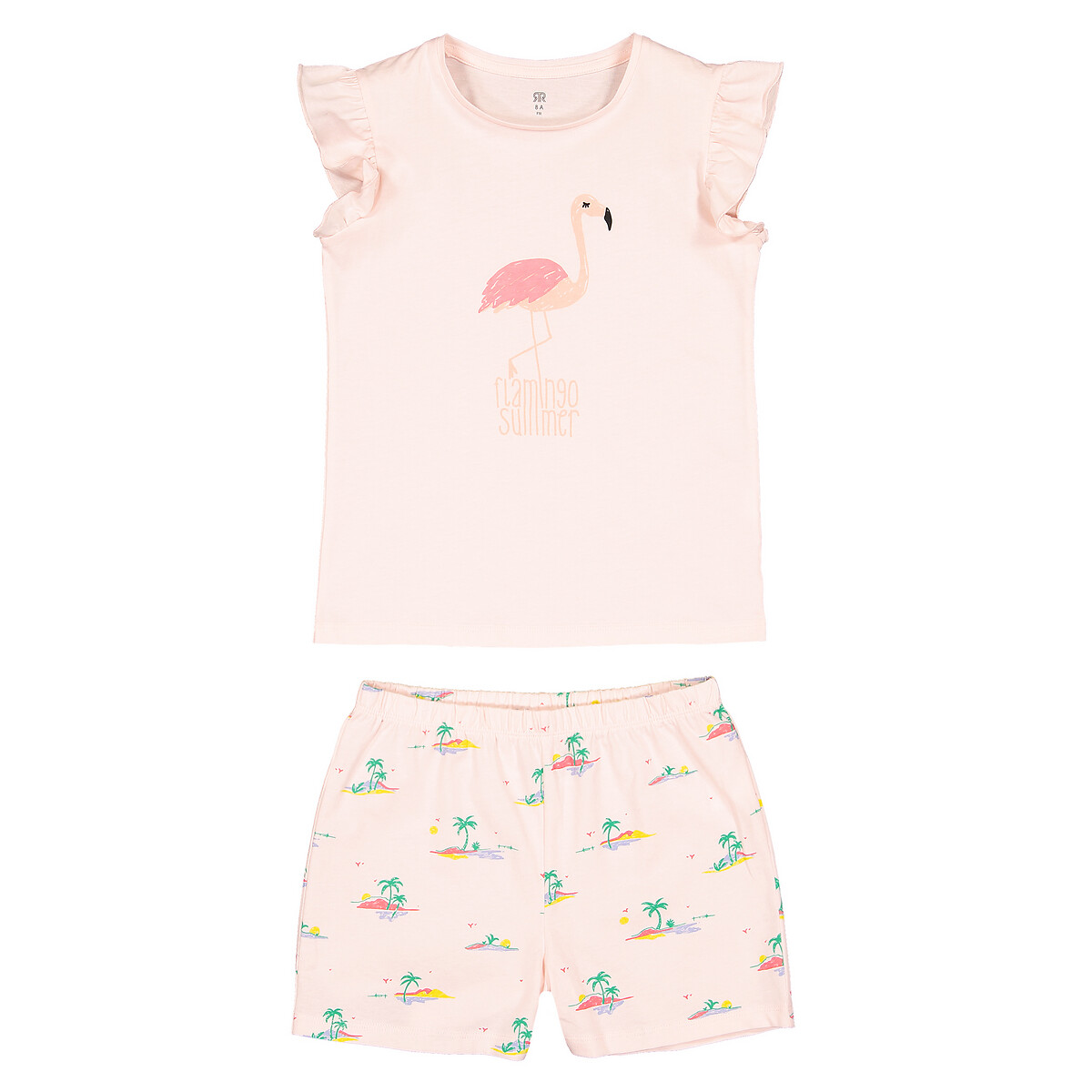 Flamingo print short pyjamas in cotton pink La Redoute Collections | La ...