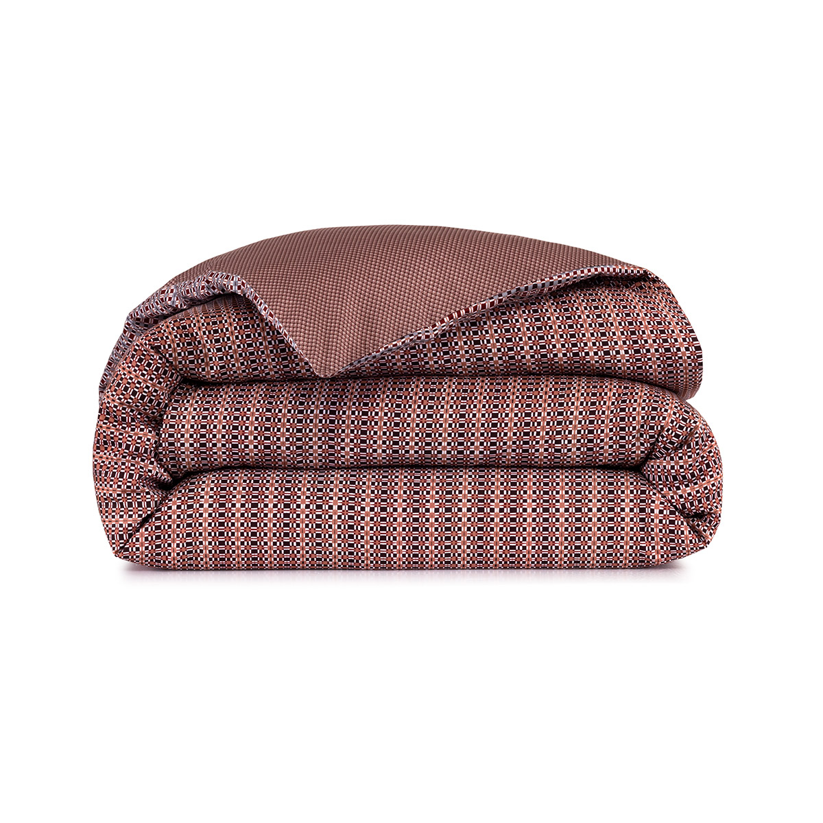 Housse de couette en satin de coton rouge, VASSILY, BOSS HOME