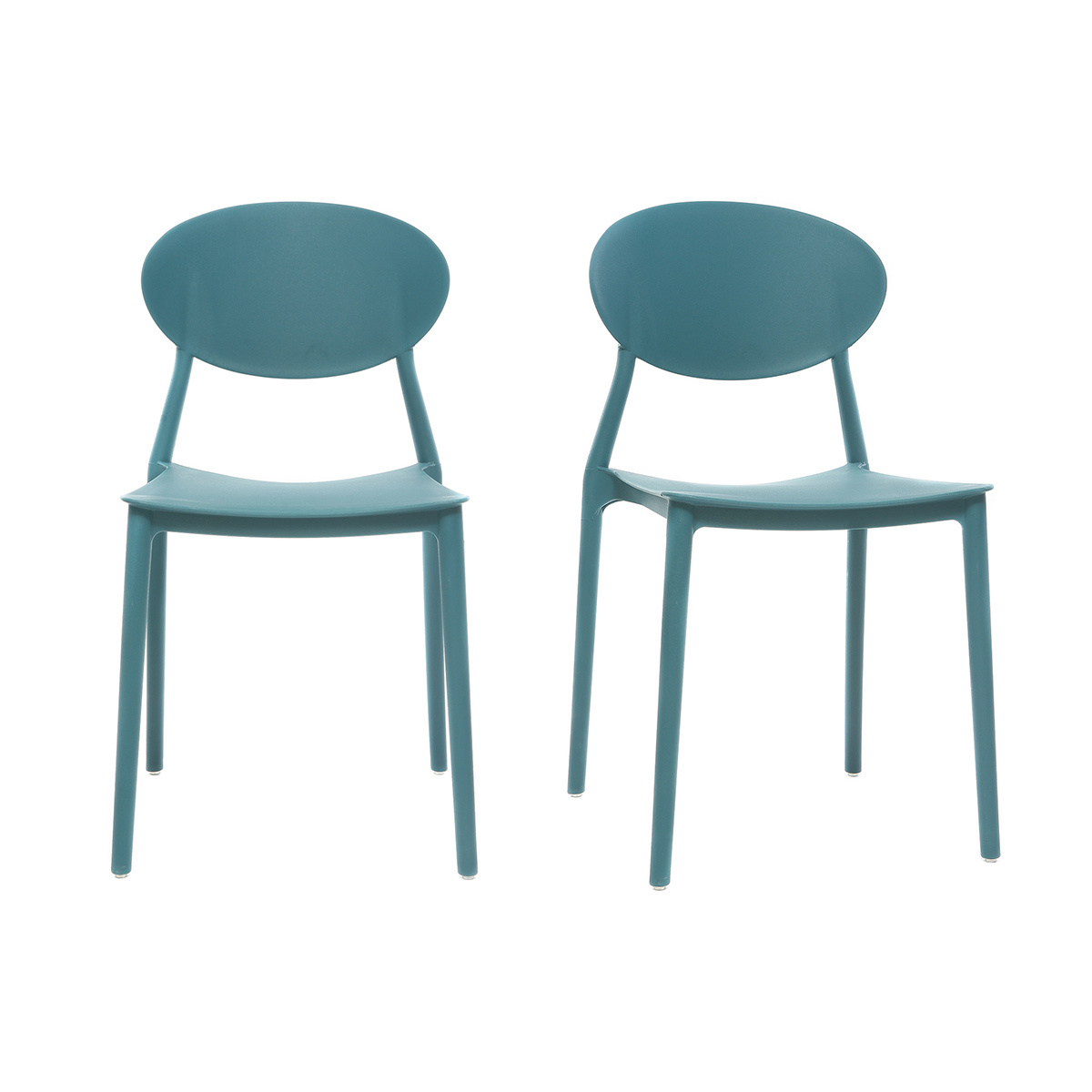Chaises design empilables intérieur - extérieur (lot de 2) ANNA, MILIBOO