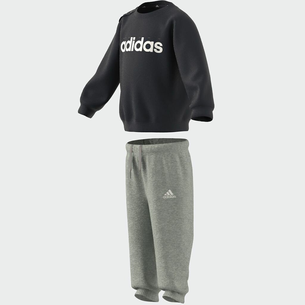 Cotton mix sweatshirt joggers outfit black grey Adidas Sportswear La Redoute