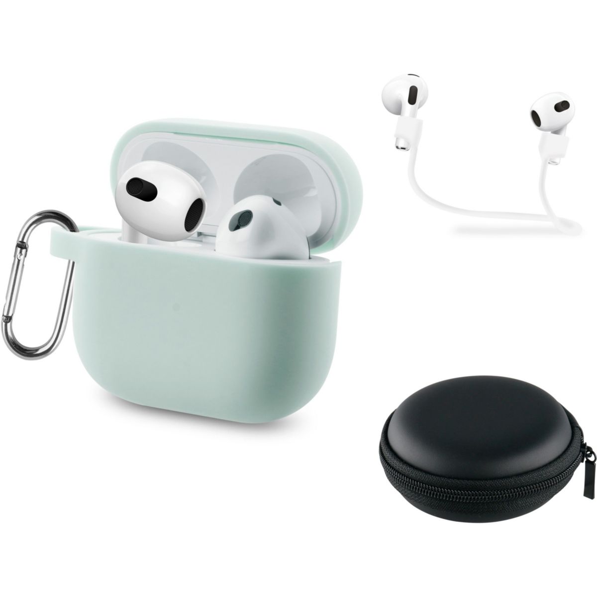 Etui Airpods 3 vert, ESSENTIEL B