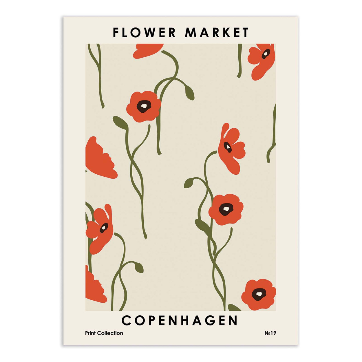 Affiche d'art - Flower Market Copenhagen - NKTN, WALL EDITIONS