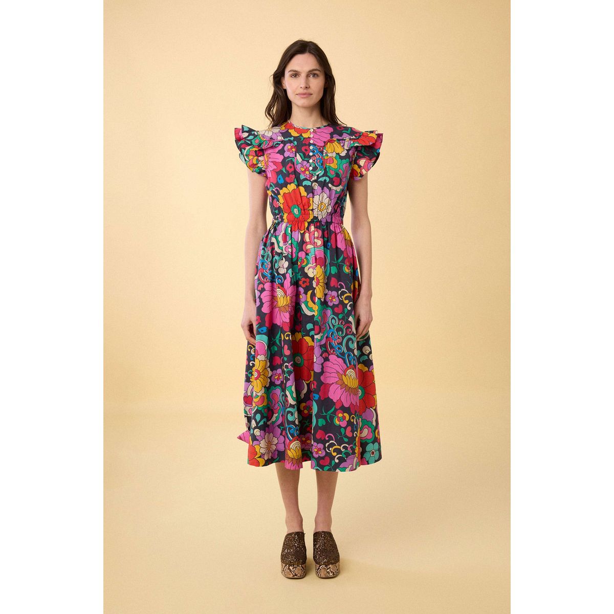 Robe D'été Manoush Neuve Avec étiquettes - Taille L - Rose - Longueur Genoux - Style Plage